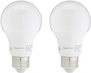 Amazon Basics 75W Equivalent, Daylight, Non-Dimmable, A19 LED Light Bulb | 2-Pack