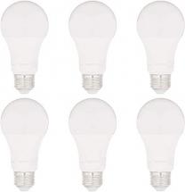 Amazon Basics 100W Equivalent, Daylight, Dimmable, A19 LED Light Bulb | 6-Pack