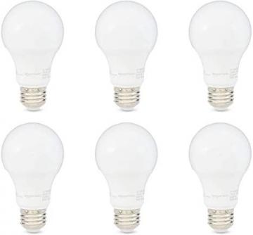 Amazon Basics 40W Equivalent, Soft White, Dimmable, A19 LED Light Bulb | 6-Pack