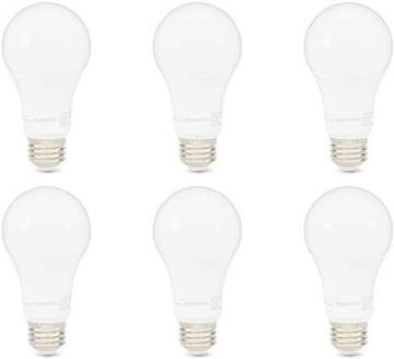 Amazon Basics 100W Equivalent, Soft White, Dimmable, A19 LED Light Bulb | 6-Pack