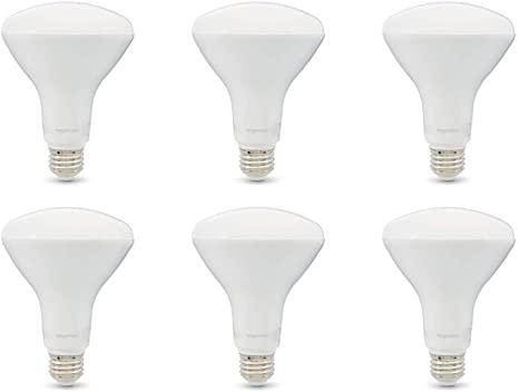 Amazon Basics 65W Equivalent, Daylight, Dimmable, BR30 LED Light Bulb | 6-Pack