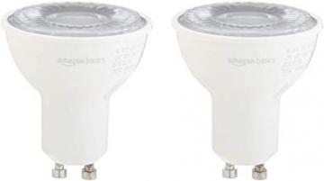 Amazon Basics 50W Equivalent, Daylight, Dimmable, MR16 (GU10 Base) LED Light Bulb | 2-Pack