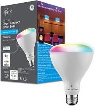 GE Cync Full Color BR30 LED Smart Light Bulb with Bluetooth and Wi-Fi, 65W Replacement
