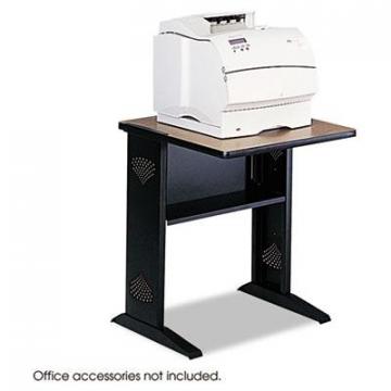 Safco Fax/Printer Stand w/Reversible Top, 23.5w x 28d x 30h, Medium Oak/Black