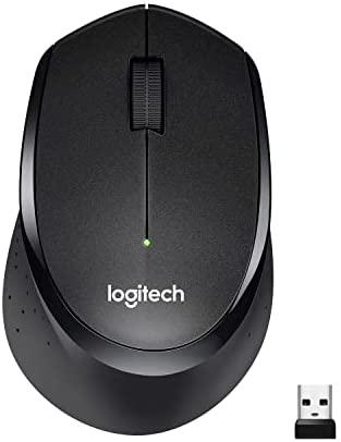 Logitech M330 SILENT PLUS Wireless Mouse, 2.4GHz with USB Nano Receiver, Black