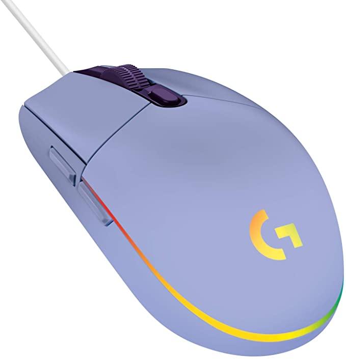 Logitech G203 LIGHTSYNC Gaming Mouse with Customizable RGB Lighting, Lilac