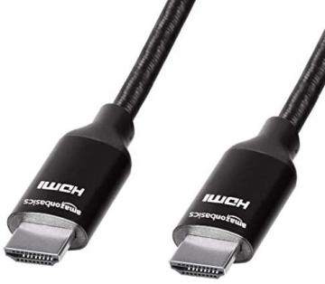 Amazon Basics 10.2 Gbps High-Speed 4K HDMI Cable with Braided Cord, 10-Foot, Black