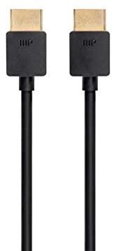 Monoprice Ultra 8K High Speed HDMI Cable - 1 Feet – Black - Ultra Slim Series
