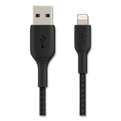 Belkin BOOST CHARGE Braided Lightning to USB-A ChargeSync Cable, 6.6 ft, Black