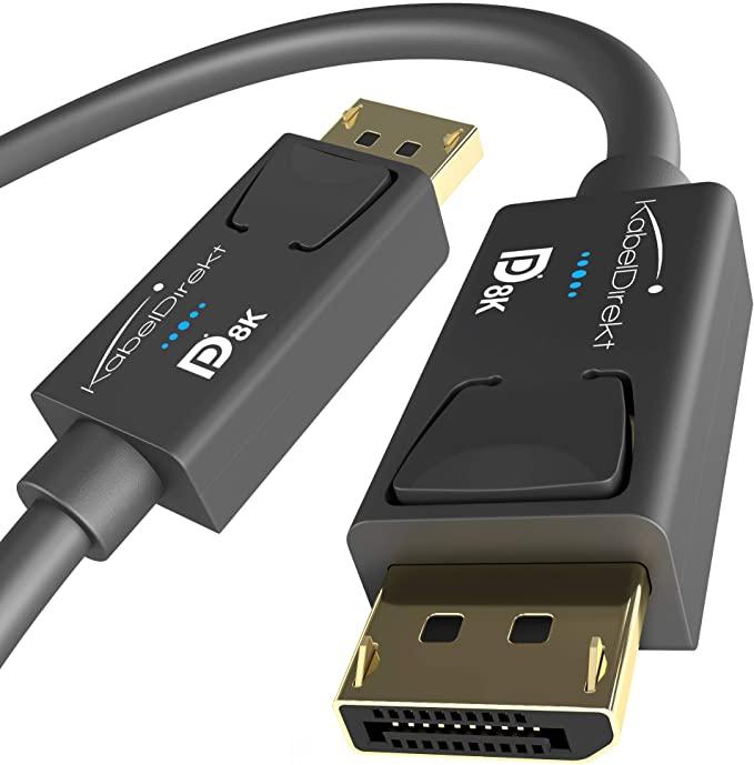 KabelDirekt 2m DisplayPort cable, DP 1.4