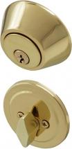 Honeywell 8111009 Single Cylinder Deadbolt, Polished Brass
