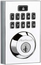 Kwikset Smartcode 913 Contemporary Electronic Deadbolt Featuring Smartkey In Polished Chrome