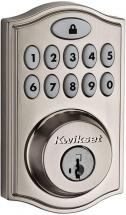 Kwikset SmartCode 914 Traditional Smart Lock Keypad Electronic Deadbolt Door Lock, Satin Nickel