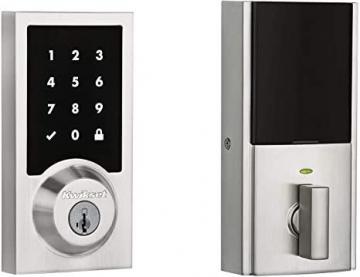 Kwikset Contemporary Premis Touchscreen Keyless Entry Smart Deadbolt Door Lock, Satin Nickel