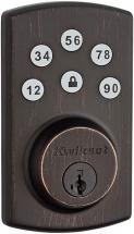 Kwikset Powerbolt 2 Door Lock Single Cylinder Electronic Keyless Entry Deadbolt in Venetian Bronze