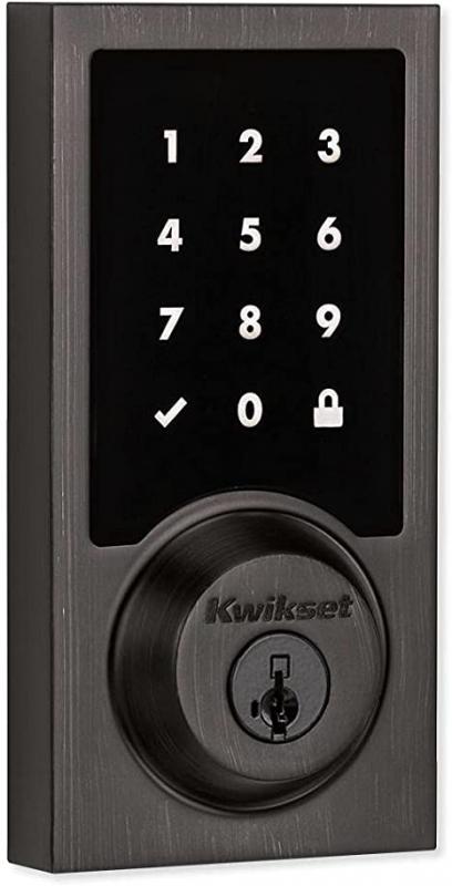 Kwikset SmartCode 916 Modern Contemporary Touchscreen Smart Lock Deadbolt, Venetian Bronze