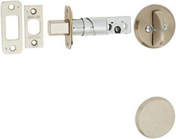 Schlage B81619 Satin Nickel Single Sided Residential Deadbolt with Thumbturn and Outside Trim Plate