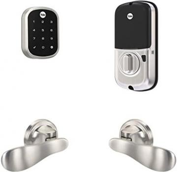 Yale Assure Lock SL - Key-Free Touchscreen with Navis Paddle in Satin Nickel