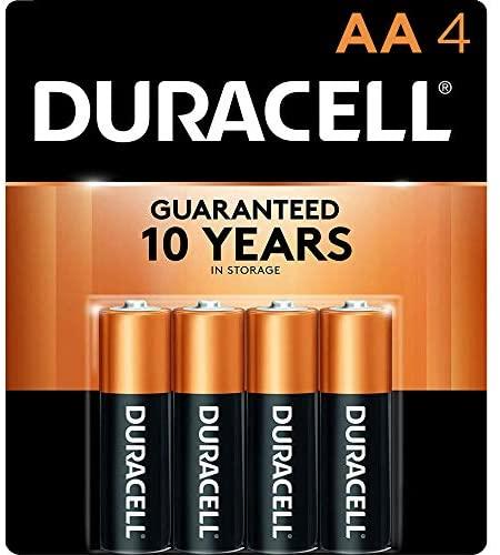 Duracell CopperTop AA Alkaline Batteries, 4 Count
