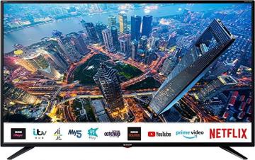 Sharp 4T-C42CJ3KF2FB 42-Inch 4K UHD HDR Smart TV with Freeview Play, Black