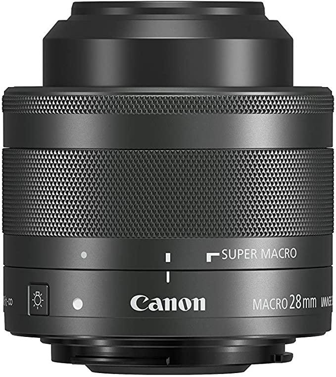Canon EF-M 28 mm f/3.5 Macro IS STM Lens- Black