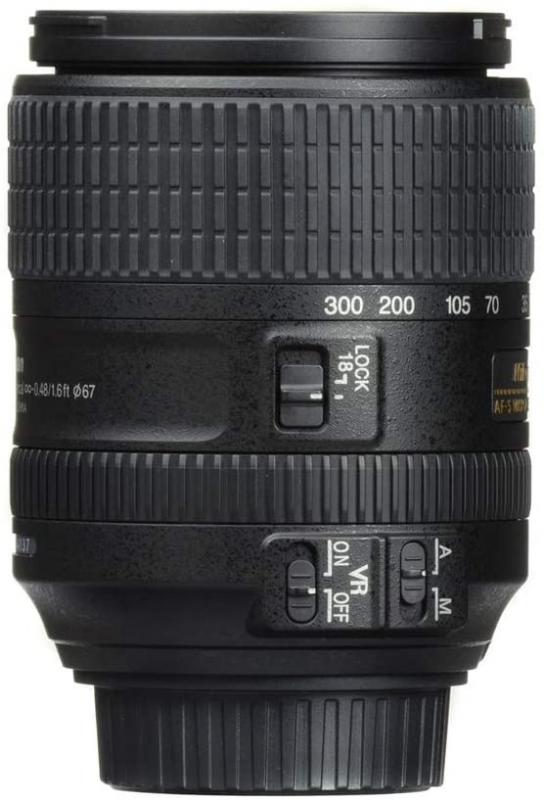 Nikon 2216 AF-S DX NIKKOR 18-300 mm f/3.5-6.3G ED VR Lens, Black