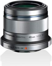 Olympus M.Zuiko Digital 45 mm F1.8 Lens, Fast Fixed Focal Length, Silver