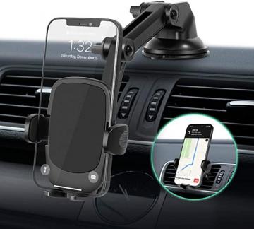 Eono Car Phone Holder, 3 in 1 Phone Holder for Car Dashboard Windscreen Air Vent
