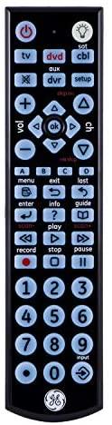 GE Big Button Backlit Universal Remote Control for Samsung, Vizio, Lg, Sony, Sharp, Roku, Apple TV