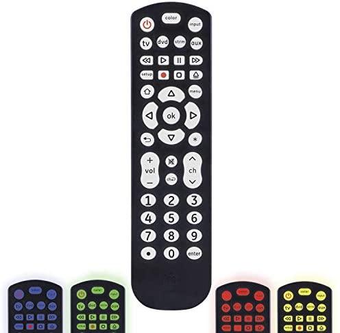 GE Color Select Backlit Universal Remote Control for Samsung, Vizio, LG, Sony, Sharp, Roku, Apple TV