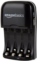 Amazon Basics Battery Charger for AA & AAA Nickel-Metal Hydride batteries (Ni-MH) With USB Port