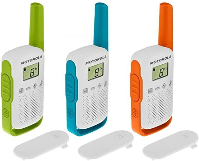 Motorola T42 Talkabout PMR446 2-Way Walkie Talkie Portable Radio’s (One Pack of 3), Green