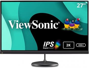 ViewSonic VX2785-2K-MHDU 27 Inch 2K WQHD IPS Monitor, Black