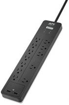 APC Surge Protector Power Strip with USB Charging Ports, PH12U2, 12 Outlets Black