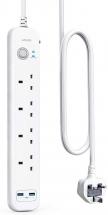 Anker Extension Lead with 2 USB Ports and 4 Wall Outlets, Power Strip