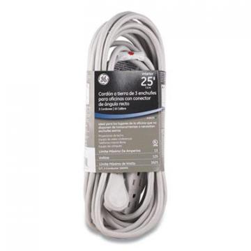 GE Three Outlet Power Strip, 25 ft Cord, Gray
