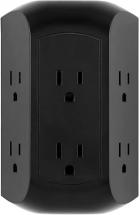 GE Pro 6-Outlet Extender, Surge Protector, Spaced Wall Tap, Side-Access, 3-Prong Power Strip