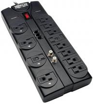 Tripp Lite TLP1208TELTV 12 Outlet Surge Protector Power Strip, 8ft Cord, Right-Angle Plug