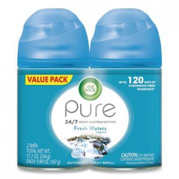 Air Wick Freshmatic Ultra Spray Refill, Fresh Waters, Aerosol, 5.89 oz, 2/Pack 3 Packs/Carton