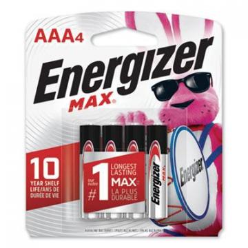 Energizer MAX Alkaline AAA Batteries, 1.5V, 4/Pack