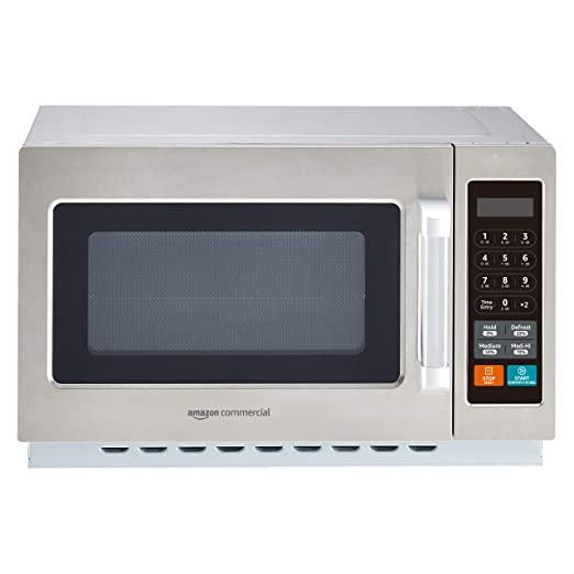 AmazonCommercial Microwave Oven with Membrane Control, Stainless Steel, 1000-Watts, 1.2 Cubic Feet