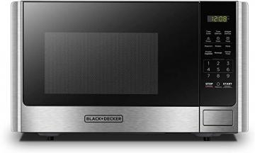 BLACK+DECKER EM925AB9 Digital Microwave Oven with Turntable Push-Button Door