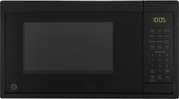 GE JES1095DMBB Microwave Oven, 0.9 Cubic Feet Capacity, 900 Watts, Black
