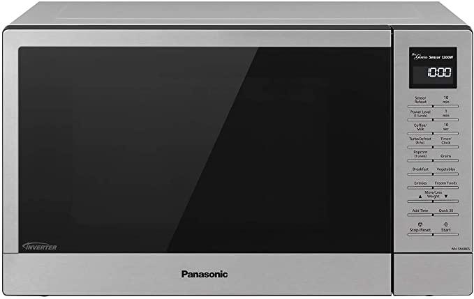 Panasonic NN-SN68KS Compact Microwave Oven with 1200W Power, Stainless Steel/Silver