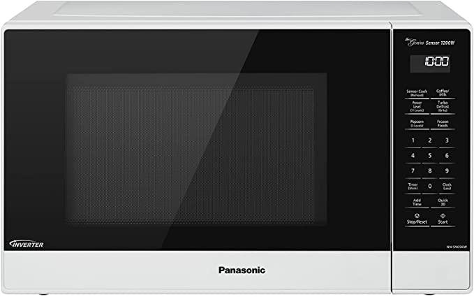 Panasonic NN-SN65KW Microwave Oven with Inverter Technology, 1200W, White