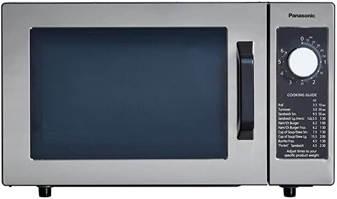 Panasonic NE-1025F Compact Light-Duty Countertop Commercial Microwave Oven, Silver