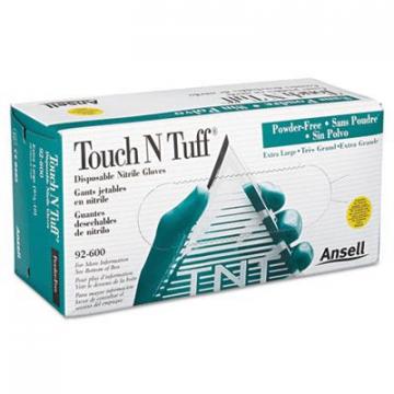 Ansell Touch N Tuff Nitrile Gloves, Teal, Size 9 1/2 - 10, 100/Box (926009510)