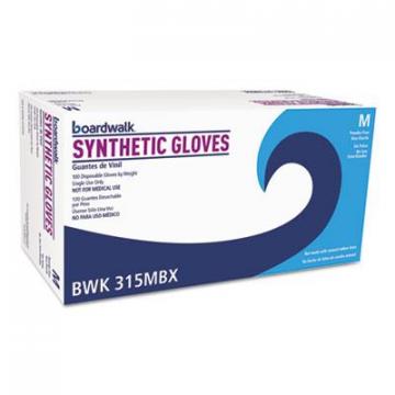 Boardwalk Powder-Free Synthetic Vinyl Gloves, Medium, Cream, 4 mil, 1000/Carton (315MCT)