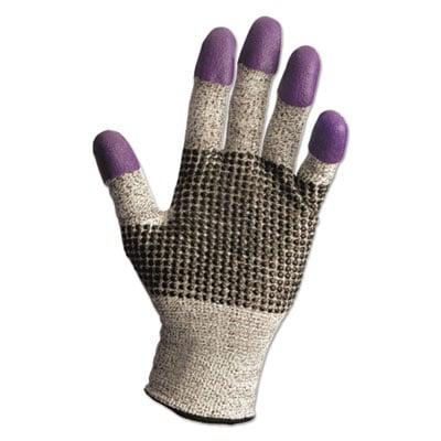 Kimberly-Clark KleenGuard G60 Purple Nitrile Gloves, Medium/Size 8, Black/White, 12 Pair/CT