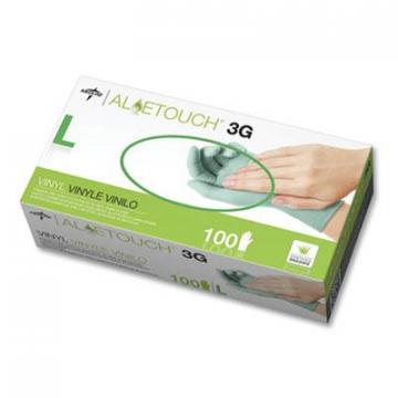 Medline Aloetouch 3G Synthetic Exam Gloves - CA Only, Green, Large, 100/Box (6MDS195176)